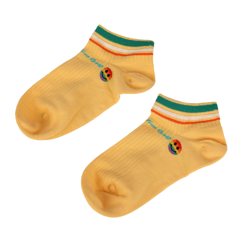 Großhandel oder benutzerdefinierte Damen klassische Tief geschnittene Socken mit Smiley-Muster