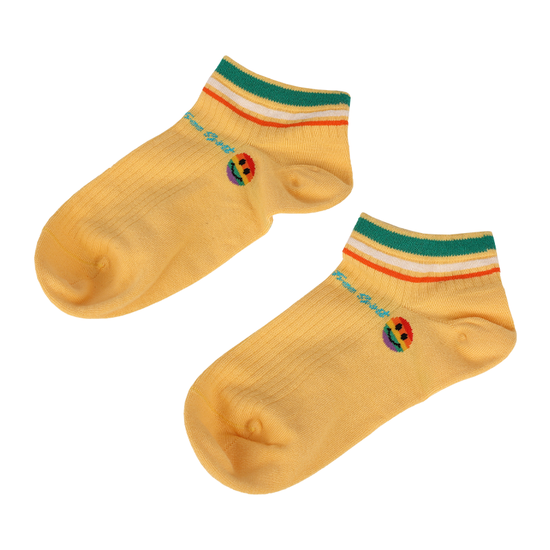 Großhandel oder benutzerdefinierte Damen klassische Tief geschnittene Socken mit Smiley-Muster