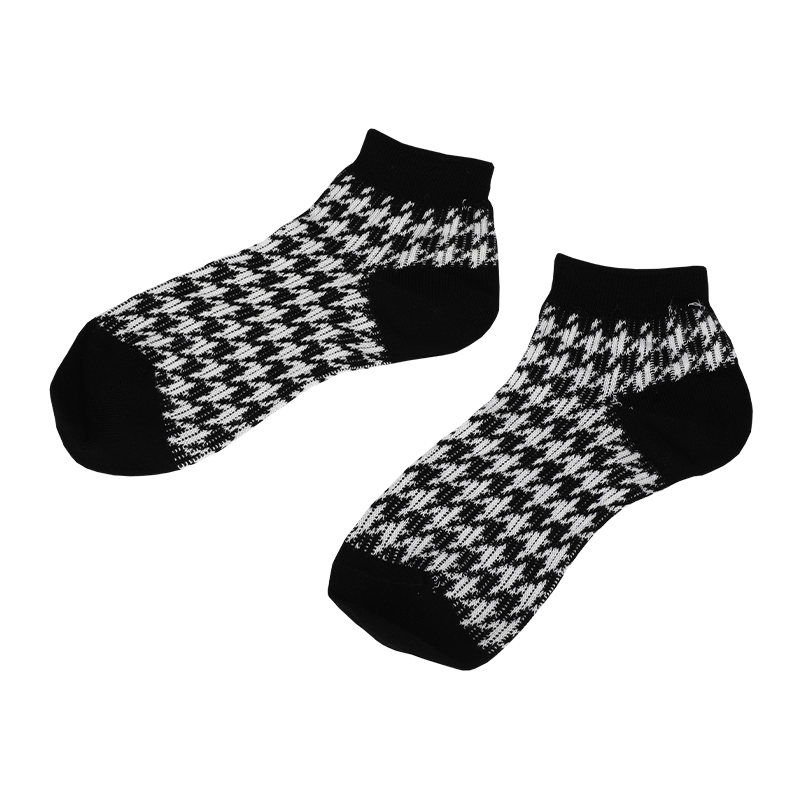 Großhandel oder benutzerdefinierte Damen klassische Doppel-Zylinder-Jacquard Tief geschnittene Socken