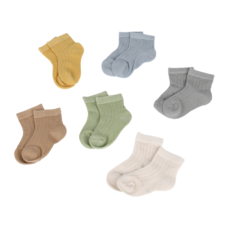 144N Baby Socken aus geripptem Baumwollgewebe in 4 Größen
